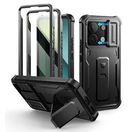 Husă Dexnor 360 Kickstand Camprotector pentru Xiaomi Redmi Note 13 Pro 5G / Poco X6, neagră