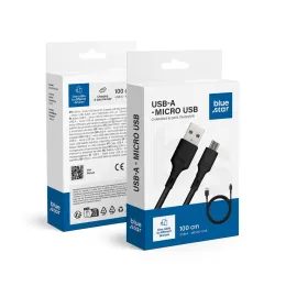BlueStar cablu USB - Micro USB 1 m, negru