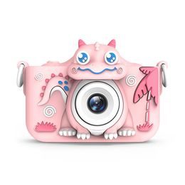 Fotoaparát a kamera pro děti C16 Dinosaurus, růžový