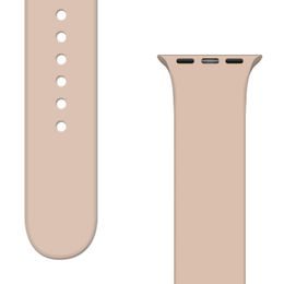 Szilikon szíj APS Apple Watch 2 / 3 / 4 / 5 / 6 / 7 / 8 / SE (38, 40, 41 mm), bézs színű