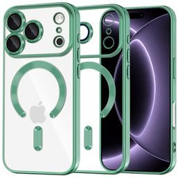Techsuit Luxury Crystal MagSafe ümbris iPhone 17 Pro / 18 Pro – roheline