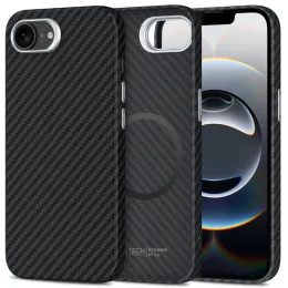 Tech-Protect Ion Carbon MagSafe, iPhone 16e, černo-stříbrný