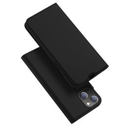 Dux Ducis Skin Leather case, knižkové púzdro, iPhone 13 Mini, čierne