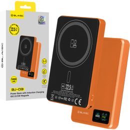 Blavec BJ-03 Slim 3w1 MagSafe powerbank USB-C, 10000mAh, 22,5W, pomarańczowy