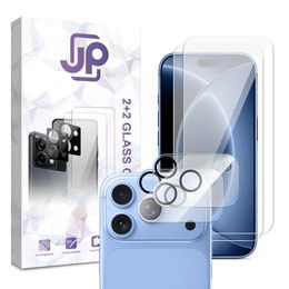JP Combo paket, Komplet 2 zaščitnih kaljenih stekel in 2 stekel za kamero, iPhone 18 Pro Max