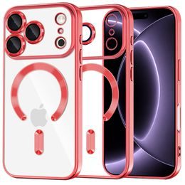 iPhone 17 Pro / 18 Pro ümbris – Techsuit Luxury Crystal MagSafe – punane