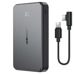 Acefast MagSafe Wireless Powerbank (M31) 10.000 mAh - 2x USB-C - USB-C Kabel - 22,5 W - Schwarz