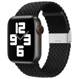 Strap Fabric Armband für Apple Watch 6 / 5 / 4 / 3 / 2 (44 mm / 42 mm) schwarz