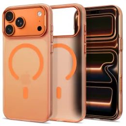 Tech-Protect MagZero MagSafe Case für iPhone 17 Pro Max / 18 Pro Max - Ultradünne Schutzhülle mit Metallrahmen - Matt Orange