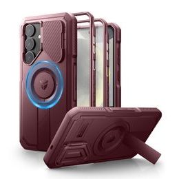 Dexnor MagSafe 360 Kickstand Camprotector etui Samsung Galaxy S25 Plus, bordowy