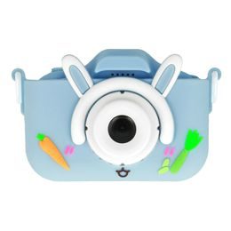 Detský fotoaparát a kamera C10 s uškami, modrý