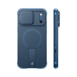 Husă Suritch AirBounce Bumper MagSafe cu Suport și Protecție Cameră, iPhone 17 Pro Max / 18 Pro Max, albastru deschis