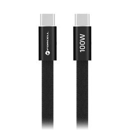 Cablu Forcell F-Energy USB-C - USB-C, QC4.0, PD, 5A, 100W, 1,2 m, negru