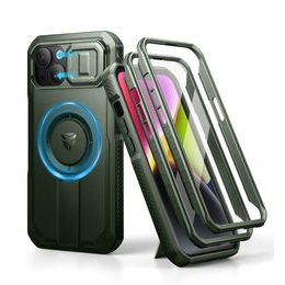 Dexnor MagSafe 360 Kickstand Camprotector obal iPhone 13 / 14, zelený