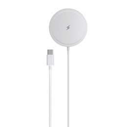 BlueStar Kabelloses MagSafe Ladegerät für iPhone - 15W Wireless Charger - Weiß