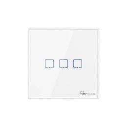 Sonoff T2EU3C-RF Întrerupător de perete inteligent wireless 433MHz (3 canale)