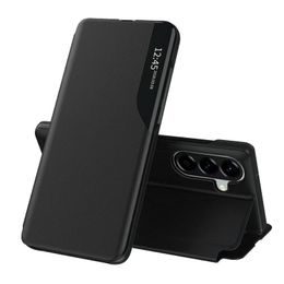 Eco Leather View Case, Samsung Galaxy A57 5G, μαύρο