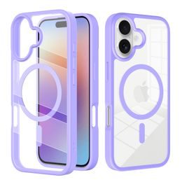 JP MagFit Clear MagSafe калъф с N52 магнит, iPhone 17, лилав