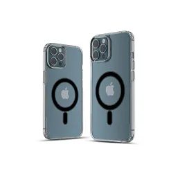 iPhone 12 dėklas – ER Case Ice Snap Black Edition skaidrus su MagSafe – skaidri