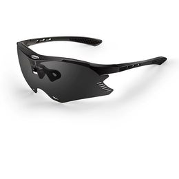 West Biking HD Sportbrille für Radfahren mit UV400-Schutz - Schwarz/Grau