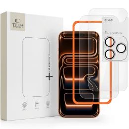 iPhone 18 Pro Max kaitseklaas – Tech-Protect Easy Set+ karastatud klaasi komplekt 2 tk + kaamera kaitseklaas