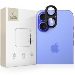 Tech-Protect CamFull Fit+, προστατευτικό τζαμάκι για φακό κάμερας, iPhone 17, μαύρο