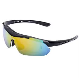 West Biking Polarisierte Radbrille mit 5 wechselbaren Gläsern - UV400 Sportbrille für Radfahren, Laufen und Outdoor - Schwarz