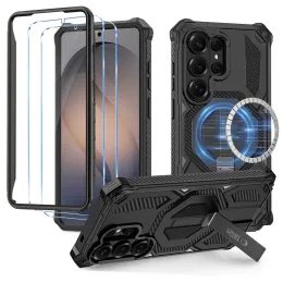 Samsung Galaxy S26 Ultra ümbris – Tech-Protect MagBlast MagSafe'iga + 2 tk karastatud klaasi – must