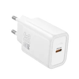 Hoco Δικτυακός Φορτιστής N62 USB-C, PD QC 30W, Λευκός
