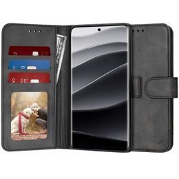 Techsuit Diary Book, Xiaomi Redmi Note 14 Pro Plus 5G, čierne
