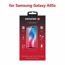 Swissten Full Glue, Color frame, Case friendly, Folie de sticlă securizată protectoare, Samsung Galaxy A05s, neagră