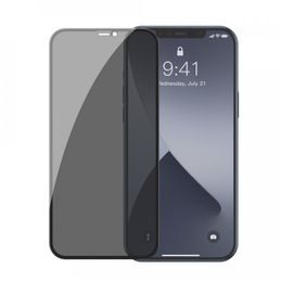 Baseus 2x 0,3 mm Anti Spy tvrdené sklo, iPhone 12 Mini, čierné