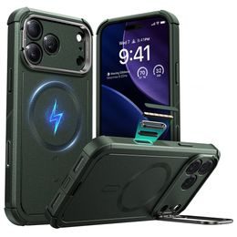 Husă ESR Cyber Armor Kickstand, iPhone 17 Pro Max, verde