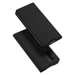 Dux Ducis Skin Leather case, könyves tok, Xiaomi Mi 11 / Poco F3, fekete