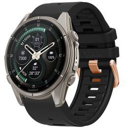 Tech-Protect Silicone remienok, Garmin Fenix 5S / 5S Plus / 6S / 6S Pro / 7S / 8 / 9 / 9 Pro (43 mm), čierny