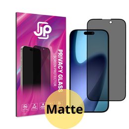 iPhone 18 Pro kaitseklaas – JP Matte Privacy karastatud klaas – must