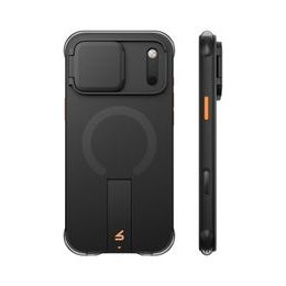 Husă Suritch AirBounce Bumper MagSafe Kickstand CamProtector, iPhone 17 Pro Max / 18 Pro Max, negru