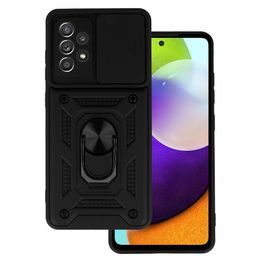 Slide Camera Armor Case tok, Samsung Galaxy A52 / A52S, Fekete