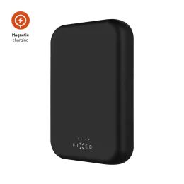 FIXED MagZen (2. generáció) powerbank vezeték nélküli töltéssel és MagSafe támogatással, 10 000 mAh, fekete