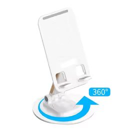 Ρυθμιζόμενη μεταλλική βάση γραφείου 360°, λευκή