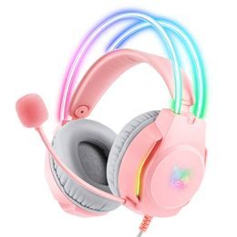 Onikuma X26 Gaming headset, rózsaszín
