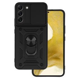 Slide Camera Armor Case maska, Samsung Galaxy S22, crni