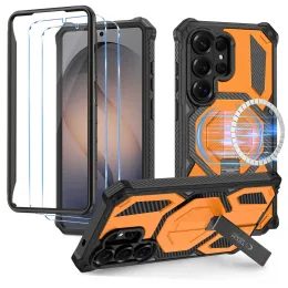 Tech-Protect MagBlast MagSafe + 2 бр. стъкла, Samsung Galaxy S26 Ultra, черно/оранжево