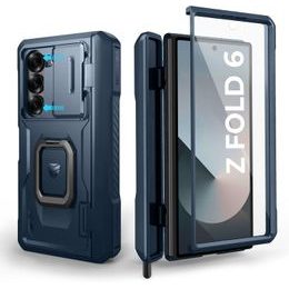 Dexnor 360 Kickstand Camprotector etui Samsung Galaxy Z Fold 6, niebieski