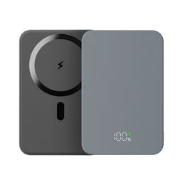 UltraThin MagSafe Powerbank 10000 mAh, PD20W + 15W brezžično, srebrno siva