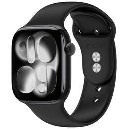 Apple Watch 8 / 9 / 10 / 11 / 12 / SE / Ultra (44 / 45 / 46 / 49 mm) silikoninis dirželis – Tech-Protect Silicone – juoda