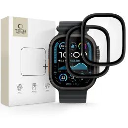 Tech-Protect Glass Ring, Apple Watch Ultra 1 / 2 / 3 (49 mm) černé, 2 kusy