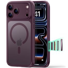 ESR Classic Hybrid Hoesje - MagSafe geschikt - voor iPhone 17 Pro / 18 Pro - Wijnrood