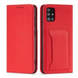 Magnet Card Case pouzdro, Xiaomi Redmi Note 11, červené