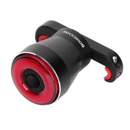 Rockbros Q5 tylne światło rowerowe z inteligentnym systemem hamowania, czarne